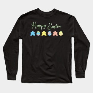 Easter Egg Meeple Happy Easter Board Gamer Long Sleeve T-Shirt